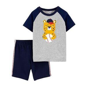 Carter S Toddler Boys 2 Piece Leopard Basketball Tee Short Set